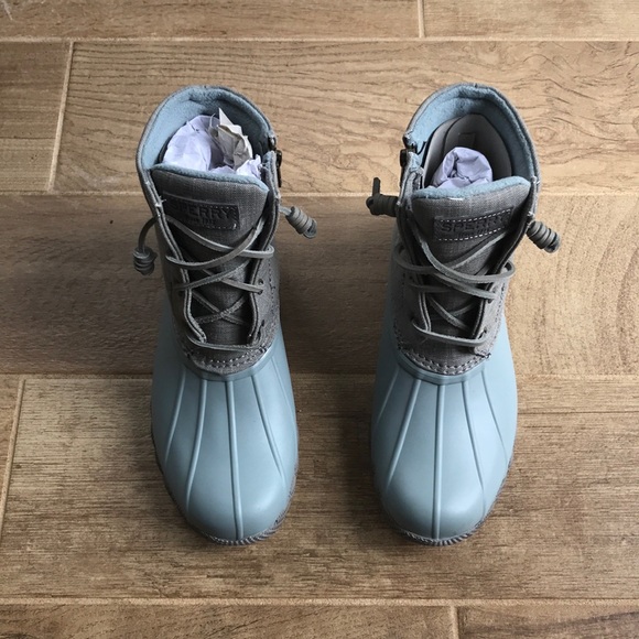 light blue sperry boots